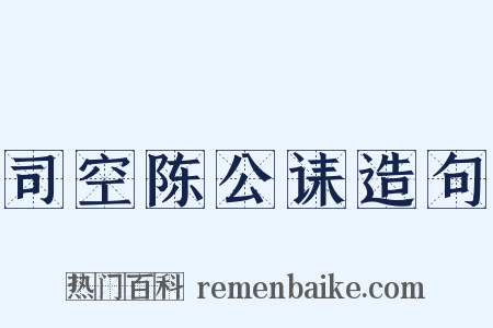 司空陈公诔造句是什么意思的图片